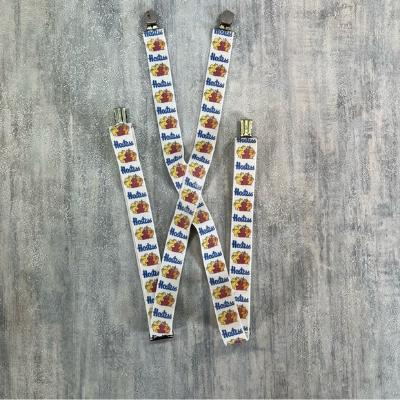 Hostess Potato Chips Munchies Mascot Suspenders Vintage Fashion Accessory Retro - Picture 1 of 7